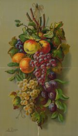 نقاشی کلاسیک سیب، آلو و انگور، شماره