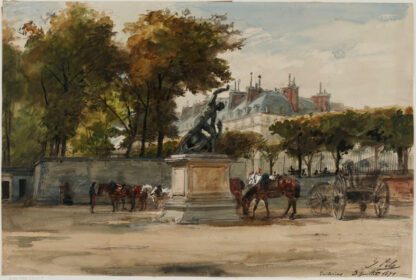 نقاشی کلاسیک Artilleurs aux Tuileries، 9 juillet 1871
