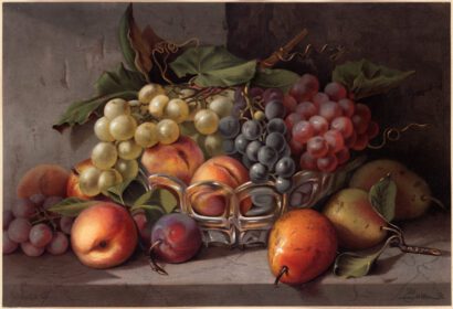 نقاشی کلاسیک میوه پاییزی حدودا