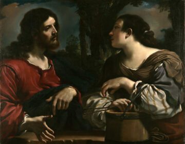 نقاشی کلاسیک مسیح و زن سامره 1619 1620
