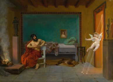 نقاشی کلاسیک Cupid Runs Out the Door