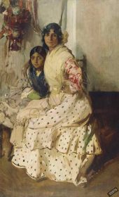 دانلود طرح تابلو فلفل کولی و دخترش joaquin sorolla 1910