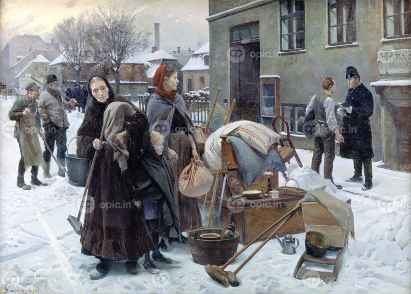 نقاشی کلاسیک مستأجران اخراج شده 1892