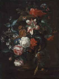 نقاشی کلاسیک گل در گلدان ج