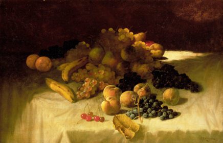 نقاشی کلاسیک قطعه میوه قرن 19