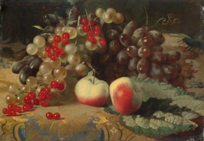 نقاشی کلاسیک طبیعت بی جان میوه 1857