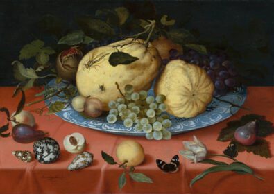 نقاشی کلاسیک میوه بی جان با صدف و لاله 1620