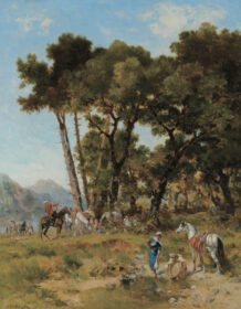 نقاشی کلاسیک Halte Dans Les Montagnes