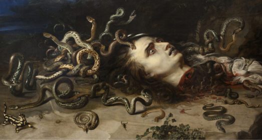 نقاشی کلاسیک Head of Medusa 1617 1618