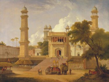 نقاشی کلاسیک معبد هندی، گفته می شود مسجد ابوالنبی، موترا 1827