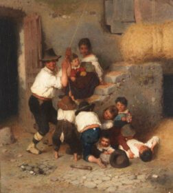 نقاشی کلاسیک Italienische Bauernfamilie beim Einlagern des Heus Ca