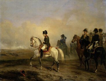 نقاشی کلاسیک Keizer Napoleon I en zijn staf te paard 1810 1850
