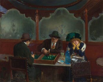نقاشی کلاسیک Les joueurs de jacquet backgammon