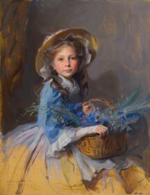 نقاشی کلاسیک خانم آدریان ون مونتاگو، خواهرزاده آن مابل اولیویا تروتن 1910