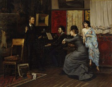 نقاشی کلاسیک Music In The Studio 1878