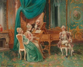 نقاشی کلاسیک سرگرمی موسیقی