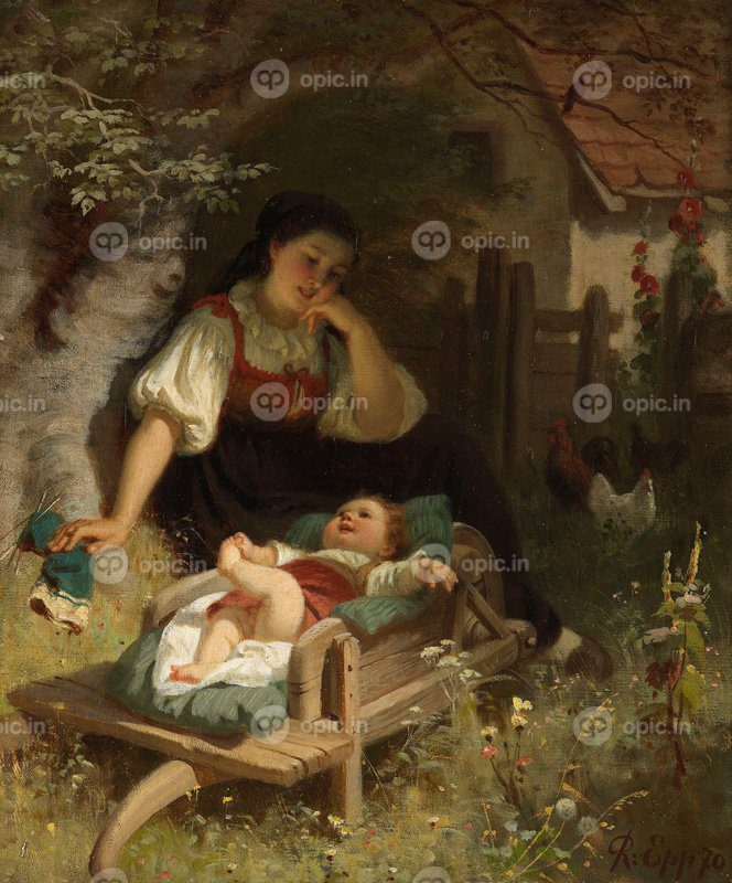 نقاشی کلاسیک Mutterglück 1870