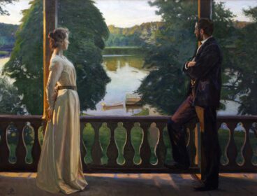 نقاشی کلاسیک عصر تابستان نوردیک