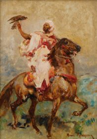 نقاشی کلاسیک آفریقای شمالی روی اسب