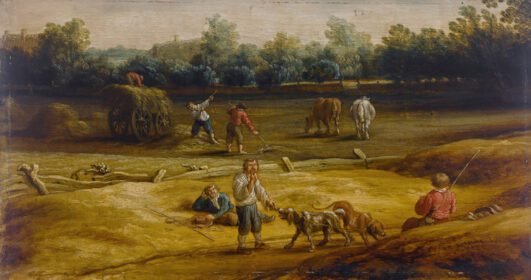 نقاشی کلاسیک دهقانان در حال برداشت 1627