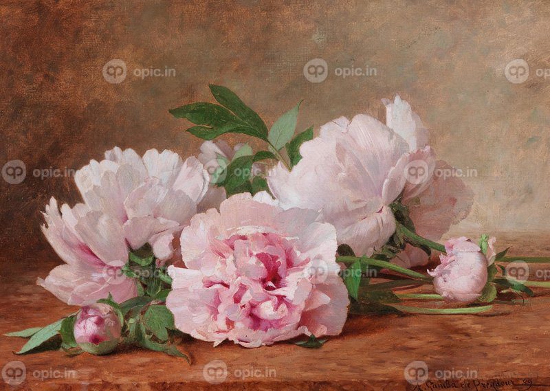 نقاشی کلاسیک Peonies 1889