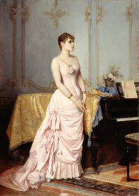نقاشی کلاسیک Portrait de Rose Caron 1857 1890, chanteuse