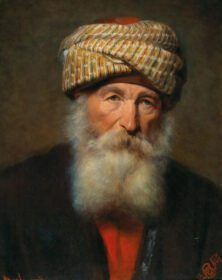 نقاشی کلاسیک پرتره یک مرد شرقی