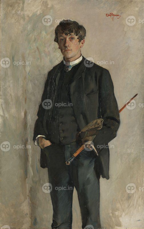 نقاشی کلاسیک پرتره نقاش Kalle Løchen 1885