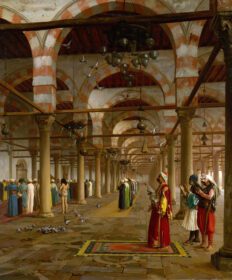 نقاشی کلاسیک نماز در مسجد 1871