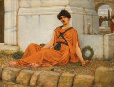 نقاشی کلاسیک Repose, The Flower Girl 1899