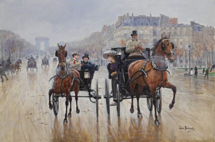 نقاشی کلاسیک Rond point des Champs Élysées