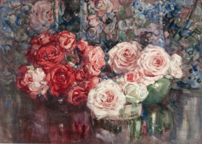 نقاشی کلاسیک گل رز دهه 1920