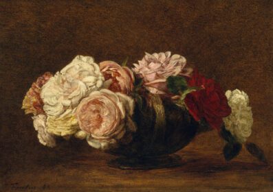 نقاشی کلاسیک Roses in a Bowl 1883