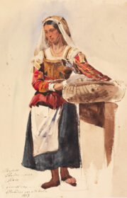 نقاشی کلاسیک Römische Bäuerin mit Korb 1857