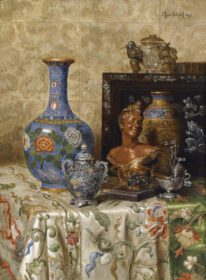 نقاشی کلاسیک Stillleben Mit Asiatischen Vasen 1895