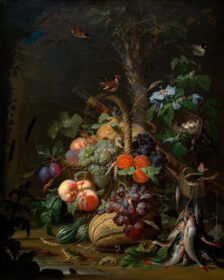 نقاشی کلاسیک Stillleben mit Früchten, Fischen und Vogelnest