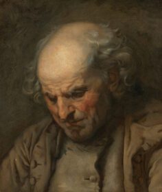 نقاشی کلاسیک مطالعه یک پیرمرد، سر و شانه ها