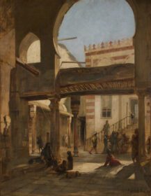 نقاشی کلاسیک Szene im Kalaun Moscheen Komplex Kairo 1876