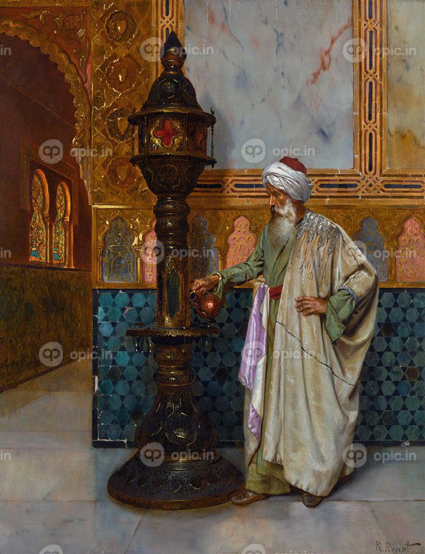 نقاشی کلاسیک Tending The Lamp