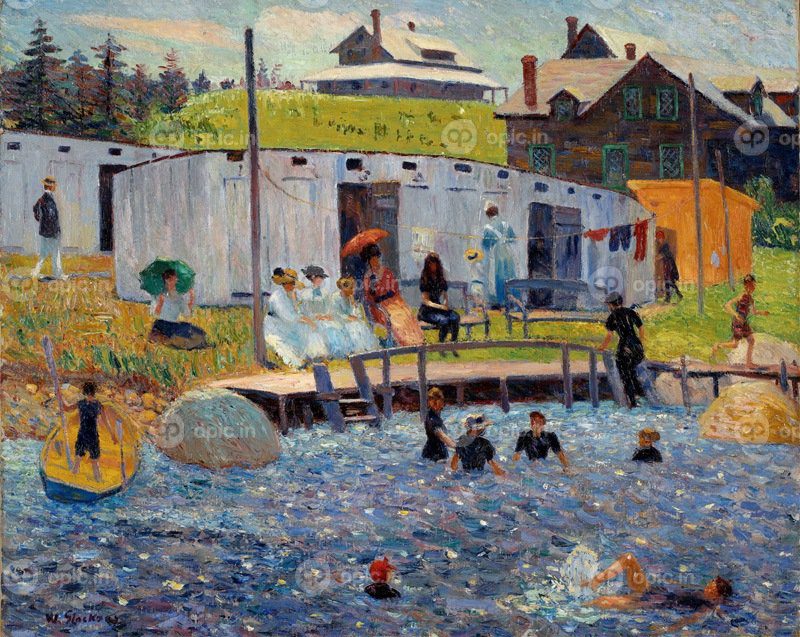 نقاشی کلاسیک ساعت حمام، چستر، نوا اسکوشیا 1910