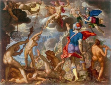 نقاشی کلاسیک نبرد بین خدایان و غول‌ها سی