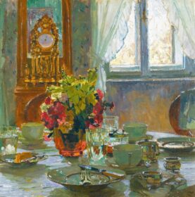 نقاشی کلاسیک میز صبحانه