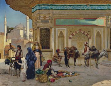 نقاشی کلاسیک فواره احمد سوم، استانبول 1892