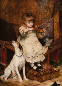 نقاشی کلاسیک ویولونیست کوچک 1887