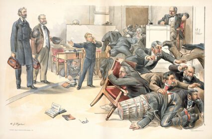 نقاشی کلاسیک تنها چیزی که سناتورهای پوست کلفت ما را می ترساند 1894