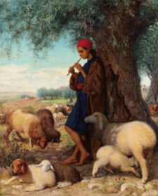 نقاشی کلاسیک The Piping Shepherd 1864
