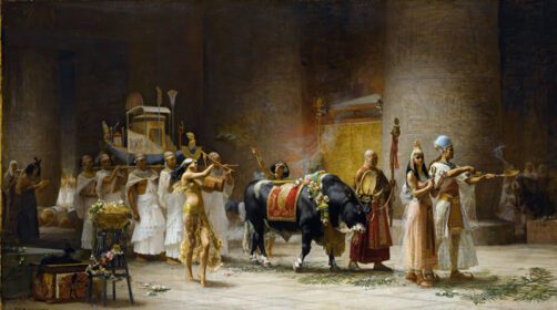 نقاشی کلاسیک The Procession Of The Bull Apis 1879