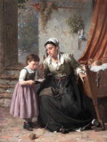 نقاشی کلاسیک درس خواندن 1872