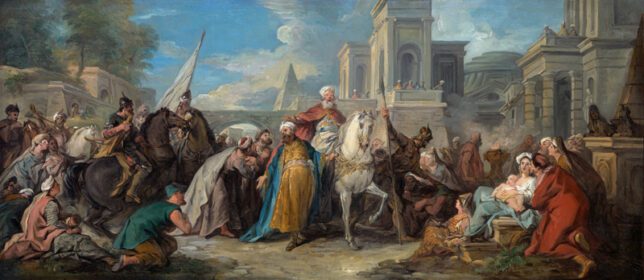 نقاشی کلاسیک پیروزی مردخای 1736