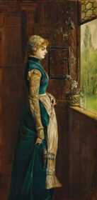نقاشی کلاسیک Through The Window Fondly Looking 1882